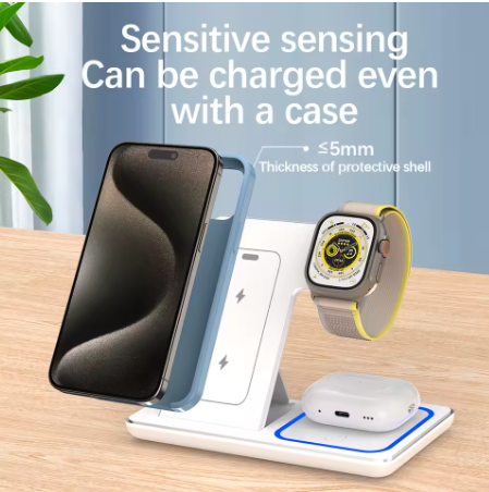 Portable Multifunction Fast Wireless Charging Stand 15w