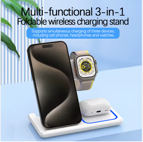 Portable Multifunction Fast Wireless Charging Stand 15w